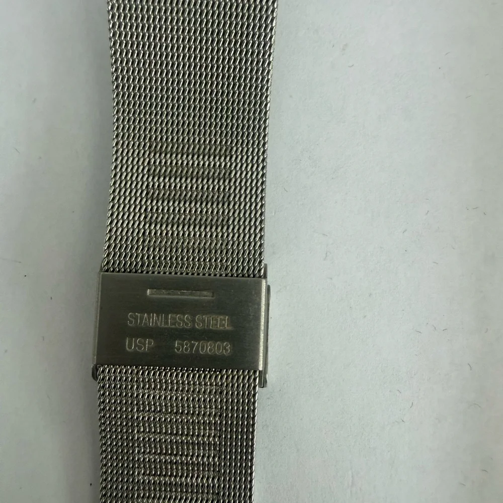 Skagen Denmark Silver Mesh Watch Dual Time Zone (Model 733XLSS)